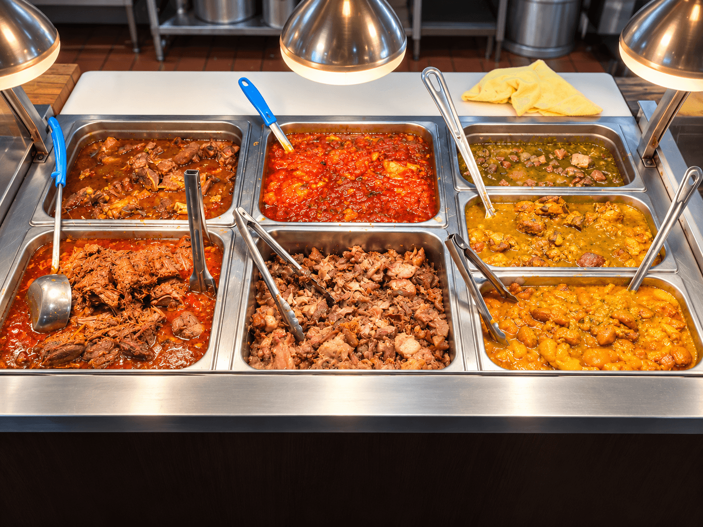 Prepared food at the El Toro Loco counter
